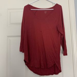 Red long sleeve shirt